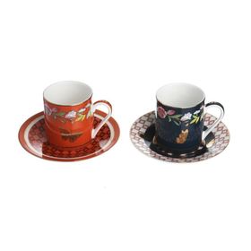 Lucky Art Evelyn Bone 2'li Kahve Fincanı Seti