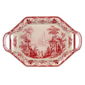 Lucky Art Florantine 37 cm Kırmızı Sunum Tepsisi