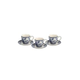 Lucky Art Florantıne 6'lı Mavi Kahve Fincanı Set