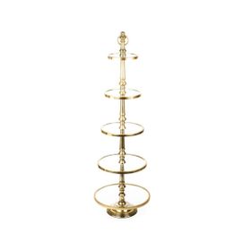 Lucky Art Gold 5 Katlı 137 cm Siyah Yuvarlak Dekor