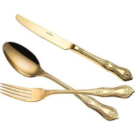 Lucky Art Gold Renk 30 Parça Çatal Bıçak Takımı
