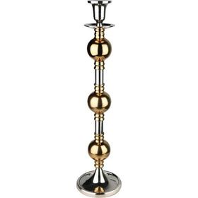 Lucky Art Gold Toplu 67 cm Gümüş Şamdan