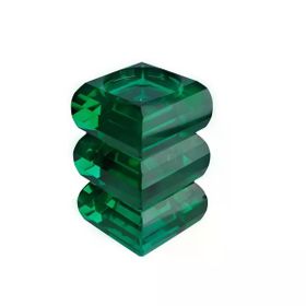 Lucky Art Kristal 3 Boğumlu 18 cm Yeşil Mumluk