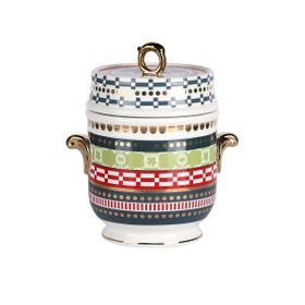 Lucky Art Lancelot New Bone China Porselen Kulplu 16 cm Kavanoz