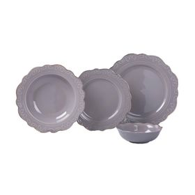 Lucky Art Laurance Beige 24 Parça Yemek Takımı