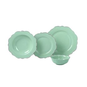 Lucky Art Laurance Mint 24 Parça Yemek Takımı