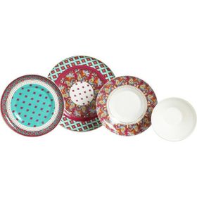 Lucky Art LYFG 055 Eliana Desenli New Bone China Porselen 24 Parça Yemek Takımı