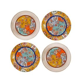 Lucky Art Paisley Bone 4’lü 20 cm Yuvarlak Tabak Seti