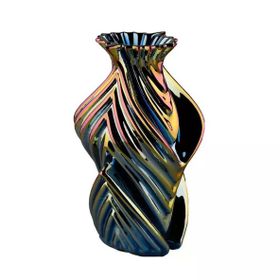 Lucky Art Renkli Boğumlu 32 cm Büyük Vazo