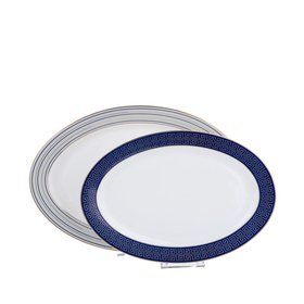 Lucky Art Wılhemla Bone Serısı 2'li Oval Tabak Seti