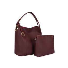 Lucky Bees Bordo Kadın İç Cüzdanlı El ve Omuz Çantası