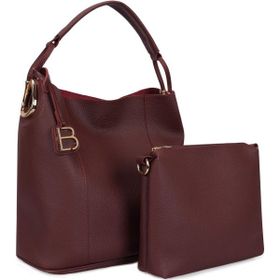 Lucky Bees Bordo Kadın İç Cüzdanlı El ve Omuz Çantası