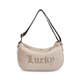 Lucky Bees Krem Desenli Kadın El ve Omuz Çantası