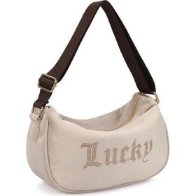 Lucky Bees Krem Desenli Kadın El ve Omuz Çantası
