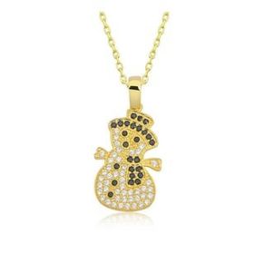 Lucky Gümüş Gold Kardan Adam Kadın Kolye