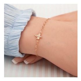Lucky Gümüş Rose Çınar Yaprağı Kadın Bileklik