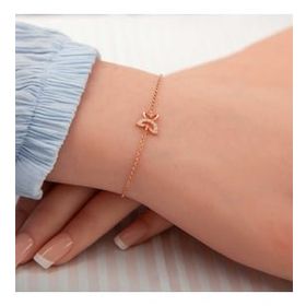 Lucky Gümüş Rose Kelebek Kadın Bileklik