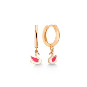 Lucky Gümüş Rose Kuğu Sallantılı Kadın Küpe