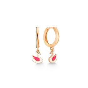 Lucky Gümüş Rose Kuğu Sallantılı Kadın Küpe