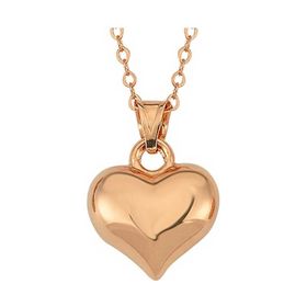 Lucky Life 925 Ayar Gümüş Rose 3 Boyutlu Kalp Kadın Kolye
