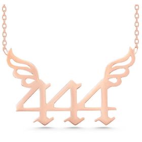 Lucky Life 925 Ayar Gümüş Rose 444 Melek Sayısı Kadın Kolye