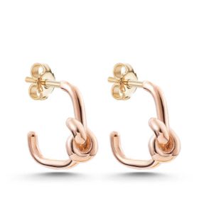 Lucky Life 925 Ayar Gümüş Rose Düğüm Kadın Küpe