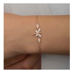 ​Lucky Life 925 Ayar Gümüş Rose Yusufçuk Kadın Bilekliği