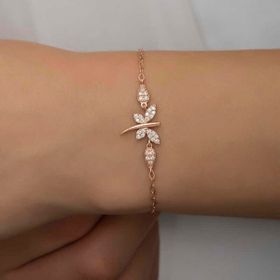 ​Lucky Life 925 Ayar Gümüş Rose Yusufçuk Kadın Bilekliği