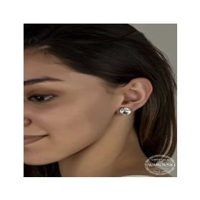 Lucky Swarovski Crystal Taşlı Gümüş Çivili Kadın Küpe