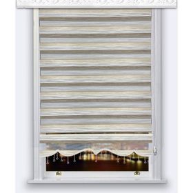 Lucra Concept MZ694-4EB Zebra Etek Dilimli Boncuklu Kahve 90x200 cm Stor Perde