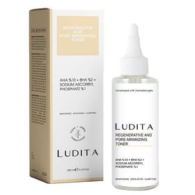 Ludita %10 AHA %2 BHA %1 Vitamin C Yenileyici ve Gözenek Sıkılaştırıcı 200 ml Peeling Tonik