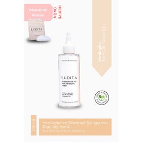Ludita %10 AHA %2 BHA %1 Vitamin C Yenileyici ve Gözenek Sıkılaştırıcı 200 ml Peeling Tonik