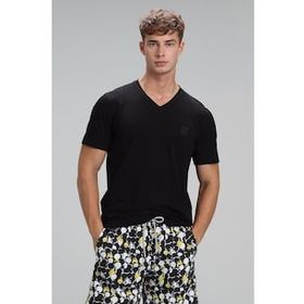 Lufian 111020145 Siyah Tuna Modern Grafik Erkek T-shirt