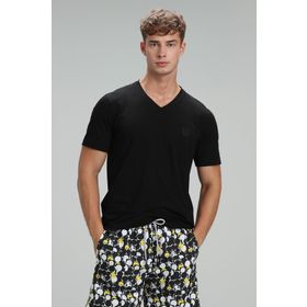Lufian 111020145 Siyah Tuna Modern Grafik Erkek T-shirt