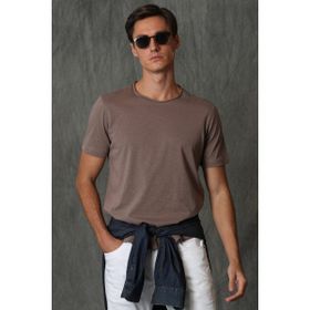 Lufian 111020149 Toprak Junya Basic Erkek T-shirt