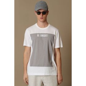 Lufian 111020168 Beyaz Richard Modern Grafik Erkek T-Shirt