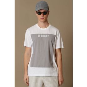 Lufian 111020168 Beyaz Richard Modern Grafik Erkek T-Shirt