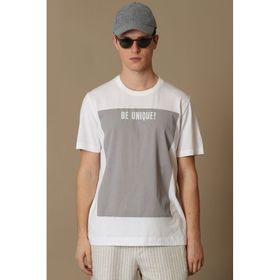 Lufian 111020168 Beyaz Richard Modern Grafik Erkek T-Shirt