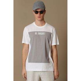 Lufian 111020168 Beyaz Richard Modern Grafik Erkek T-Shirt