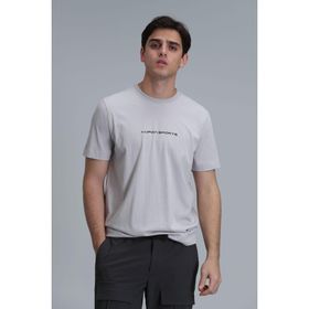 Lufian 111020190 Taş Bisiklet Yaka Regular Fit Kısa Kollu Erkek T-shirt