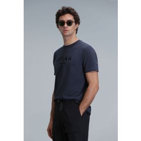 Lufian 111020191 Antrasit Bisiklet Yaka Gold Comfort Fit Erkek T-shirt