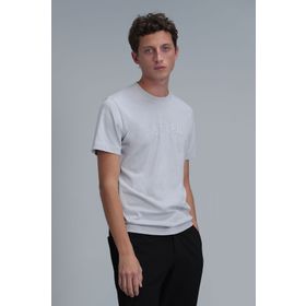 Lufian 111020191 Gold Beyaz Erkek T-shirt