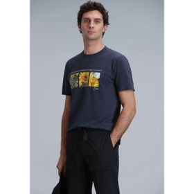 Lufian 111020192 June Antrasit Modern Grafik Erkek T-Shirt