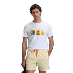 Lufian 111020192 June Beyaz Modern Grafik Erkek T-Shirt
