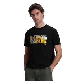 Lufian 111020192 June Siyah Bisiklet Yaka Erkek T-shirt