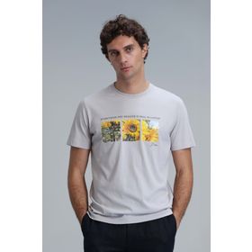 Lufian 111020192 June Taş Modern Grafik Erkek T-Shirt
