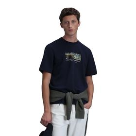 Lufian 111020193 Bianca Lacivert Modern Grafik Erkek T-shirt