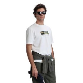 Lufian 111020193 Kırık Beyaz Erkek T-shirt