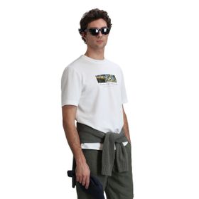 Lufian 111020193 Kırık Beyaz Erkek T-shirt