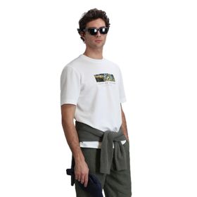 Lufian 111020193 Kırık Beyaz Erkek T-shirt
